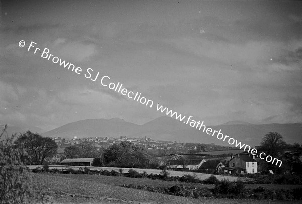 VARIOUS VIEWS OF TOWN AND MOURNE MOUNTAINS